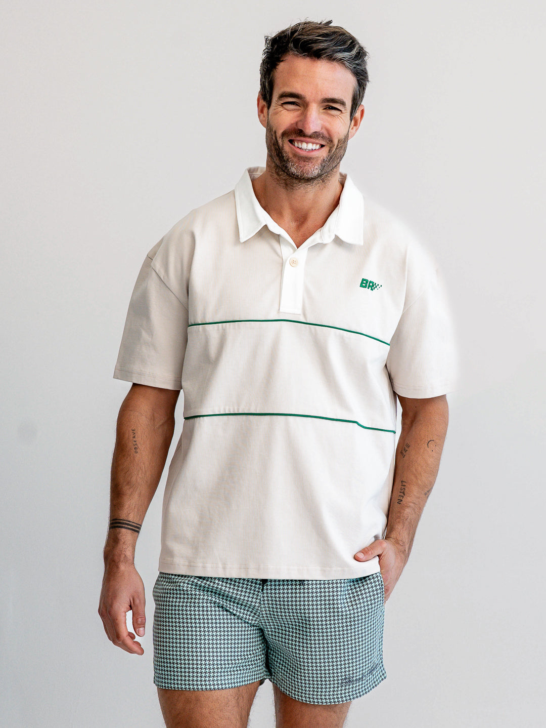 Speedway College Polo - Ecru