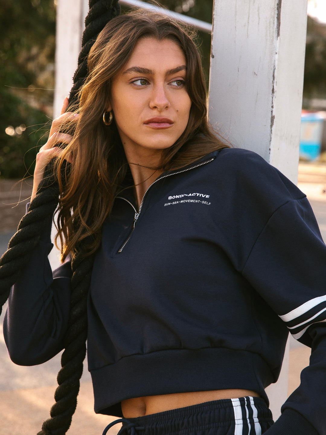 Sports Club Zip Sweat - Navy