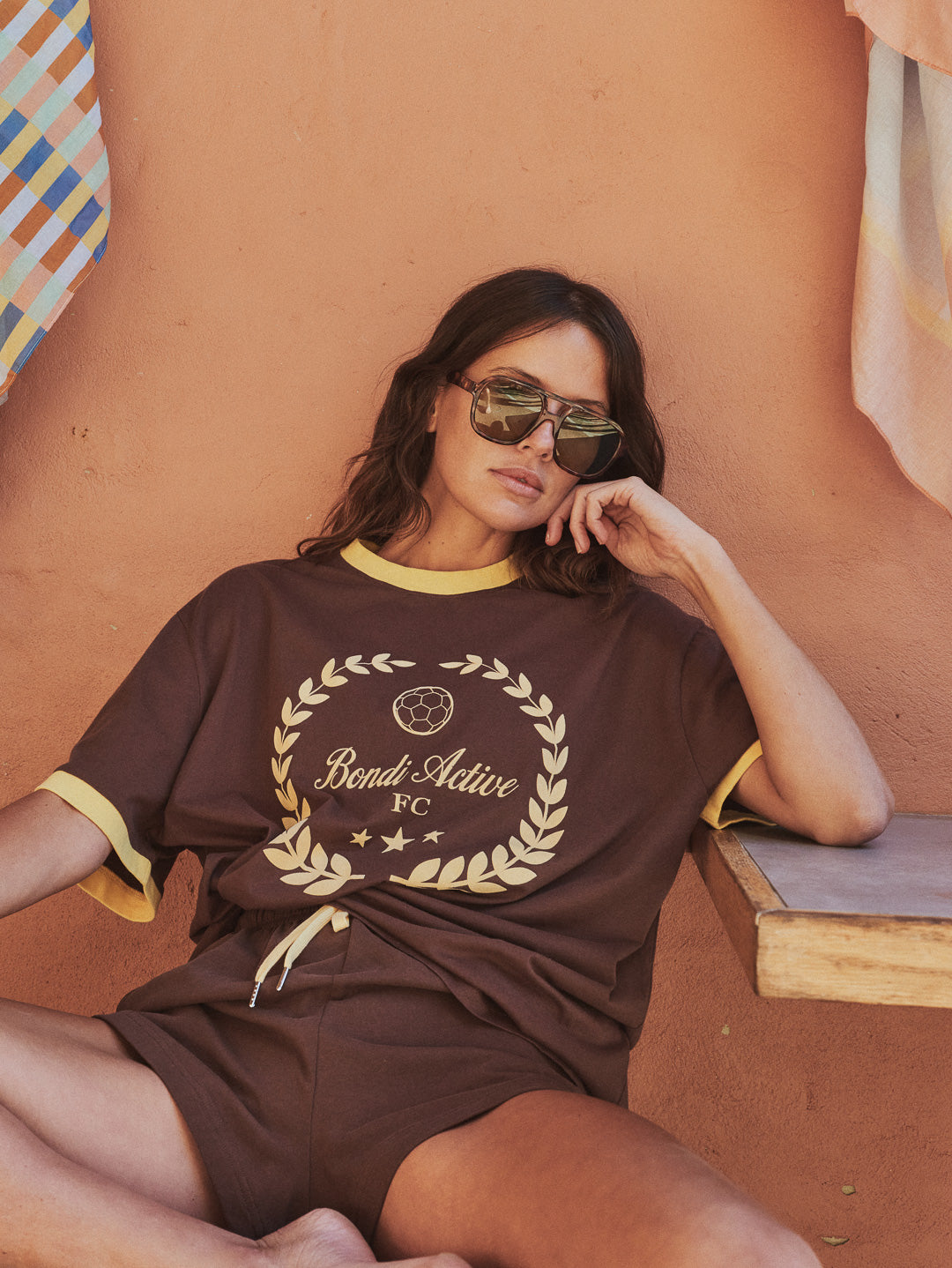 GLORY DAYS OVERSIZED FC TEE - CHOCOLATE