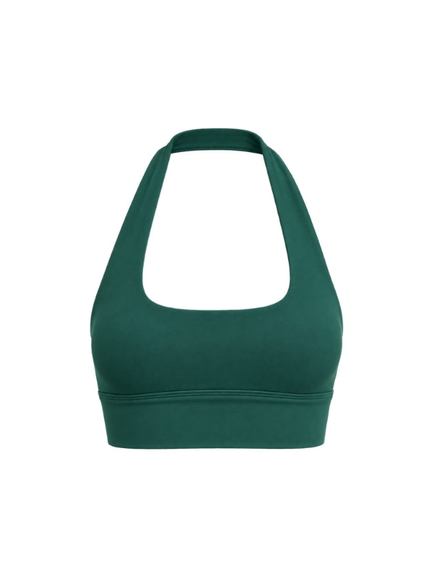 Sustain Halter Crop - Sea Green