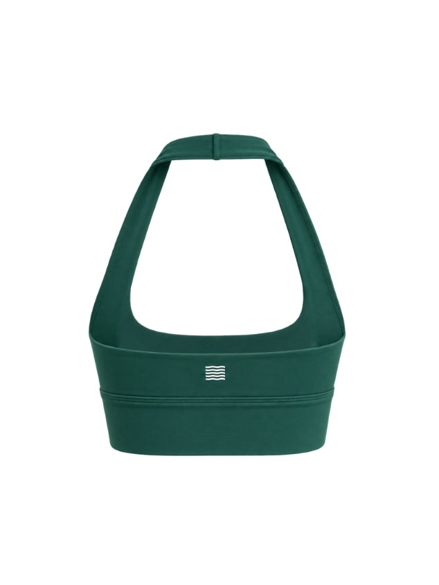 Sustain Halter Crop - Sea Green