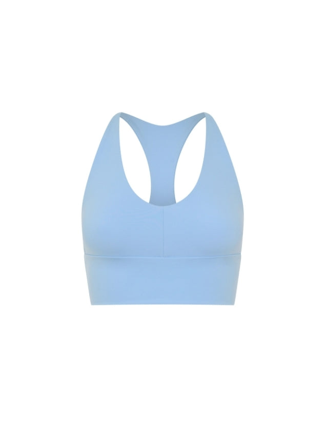 V Racer Crop - Chambray Blue