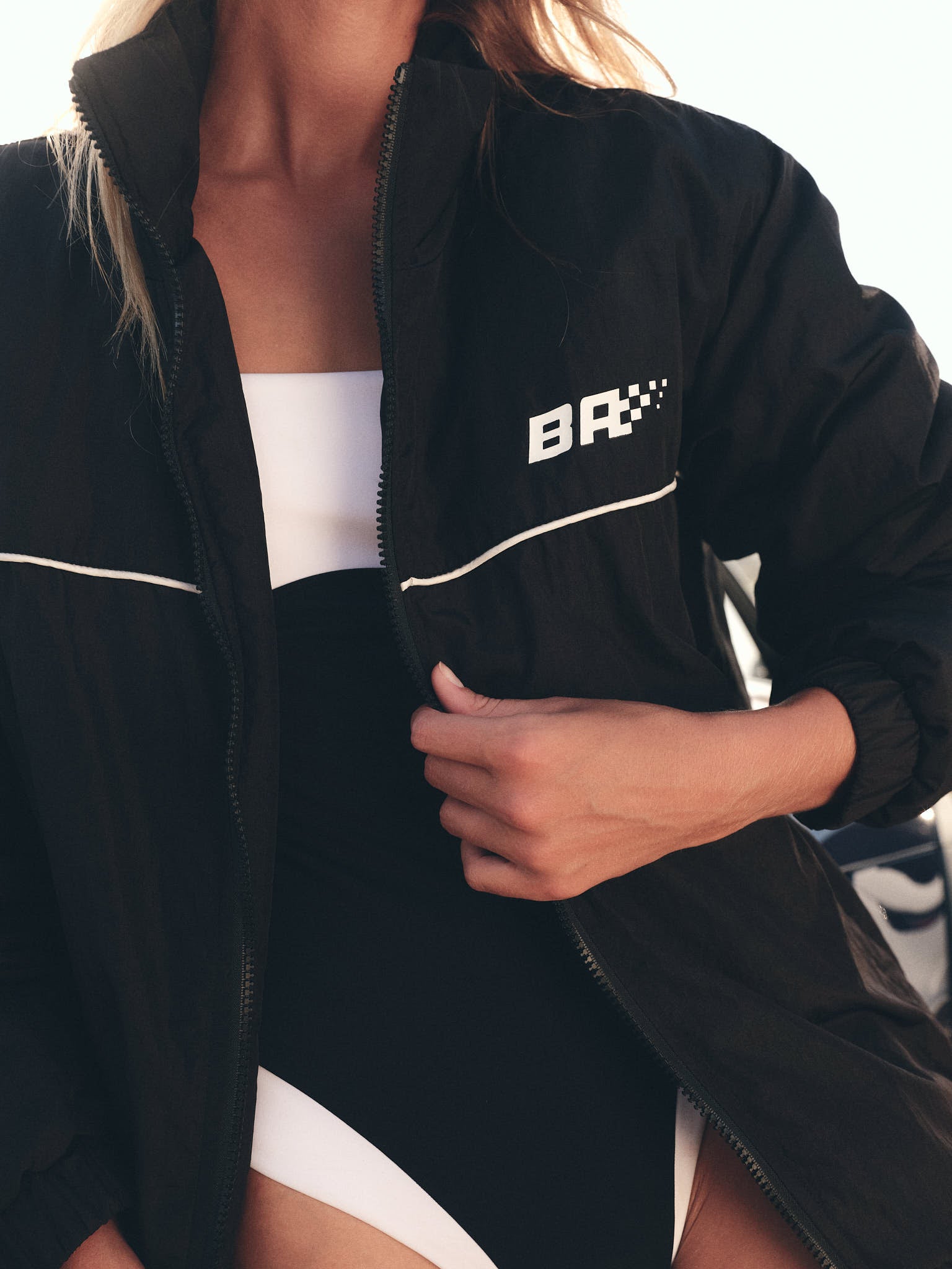 Speedway Sideline Bomber Jacket - Black