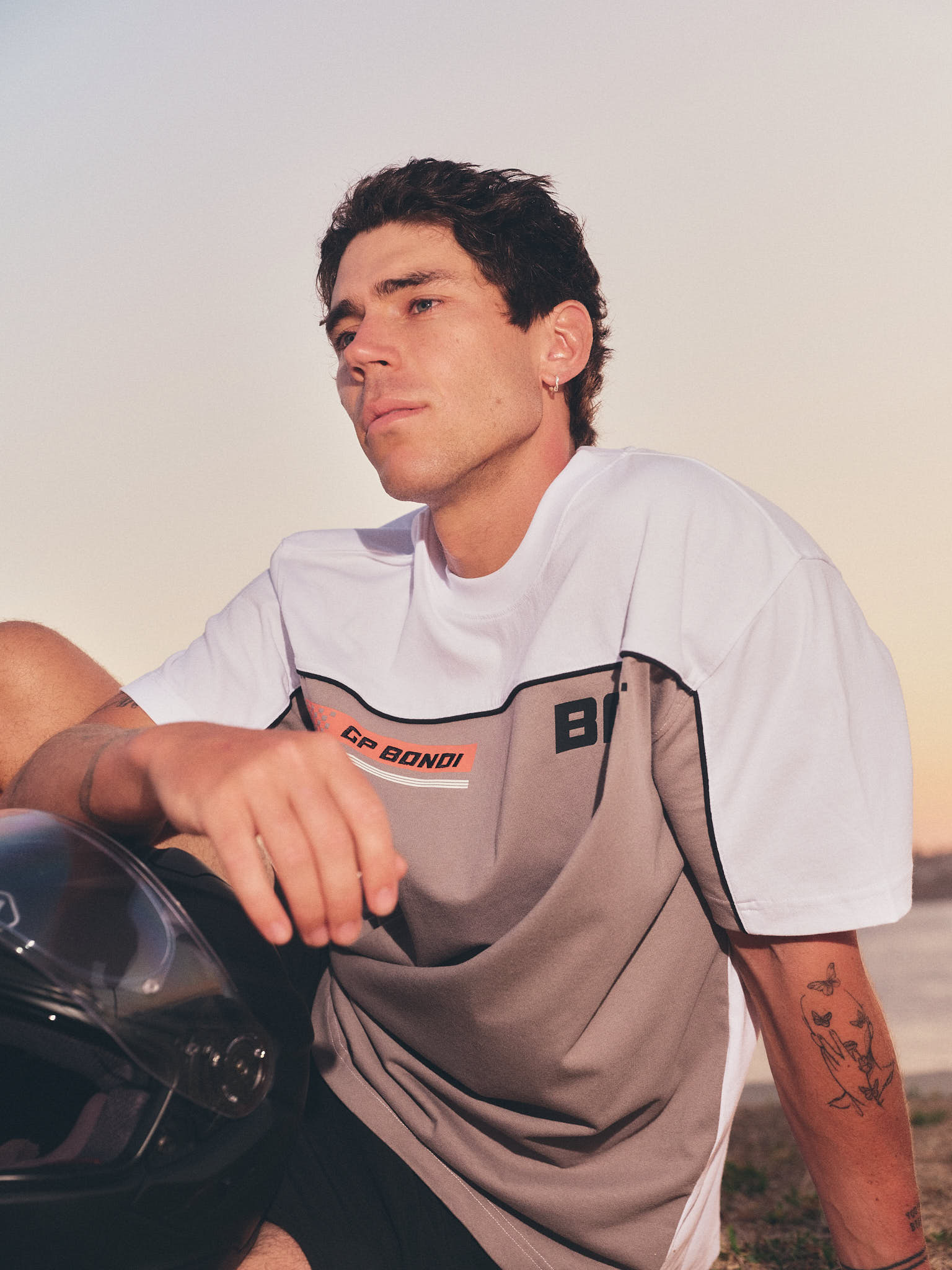 Speedway Sponsor Tee - White/Asphalt