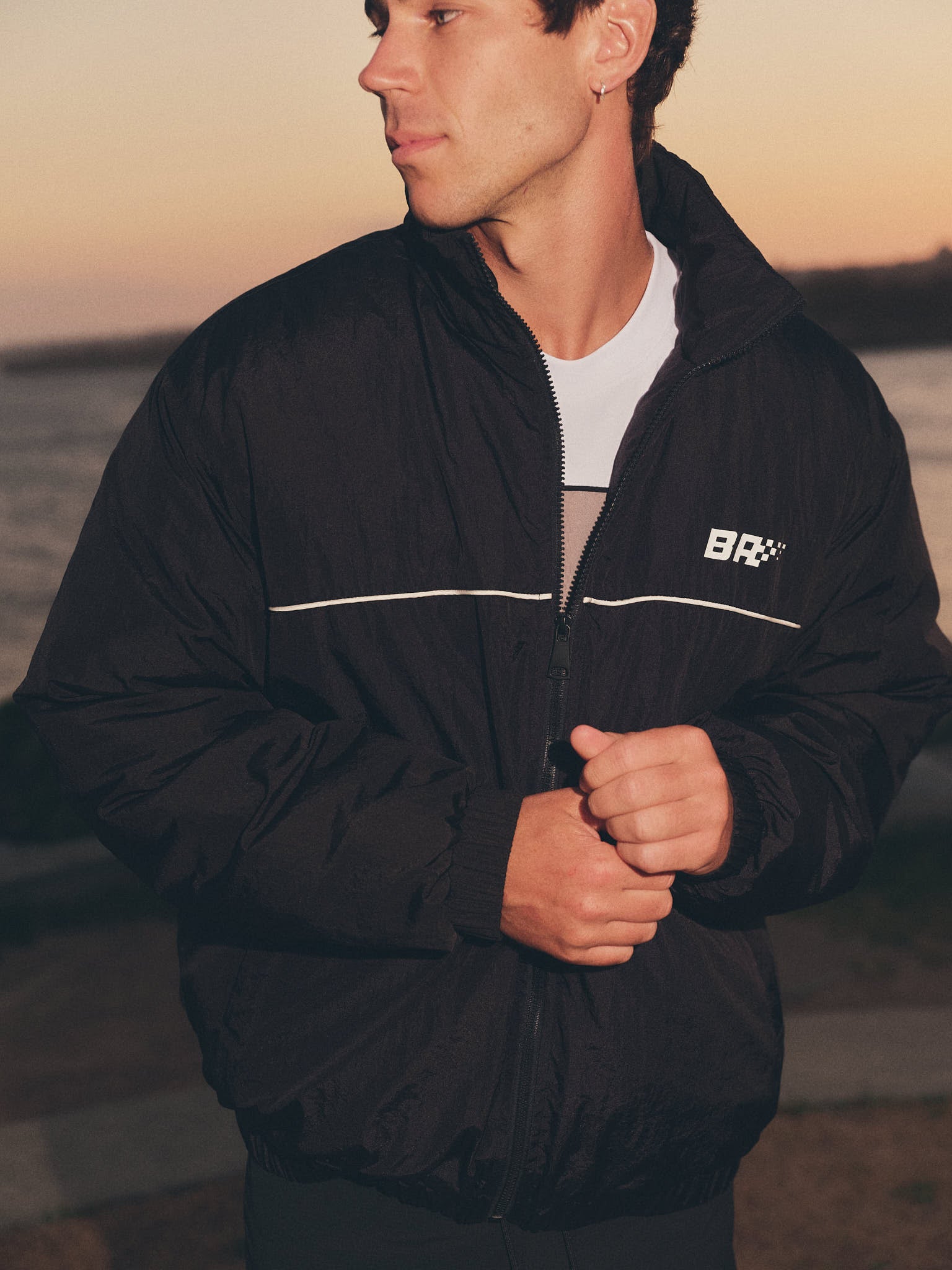 Speedway Sideline Bomber Jacket - Black