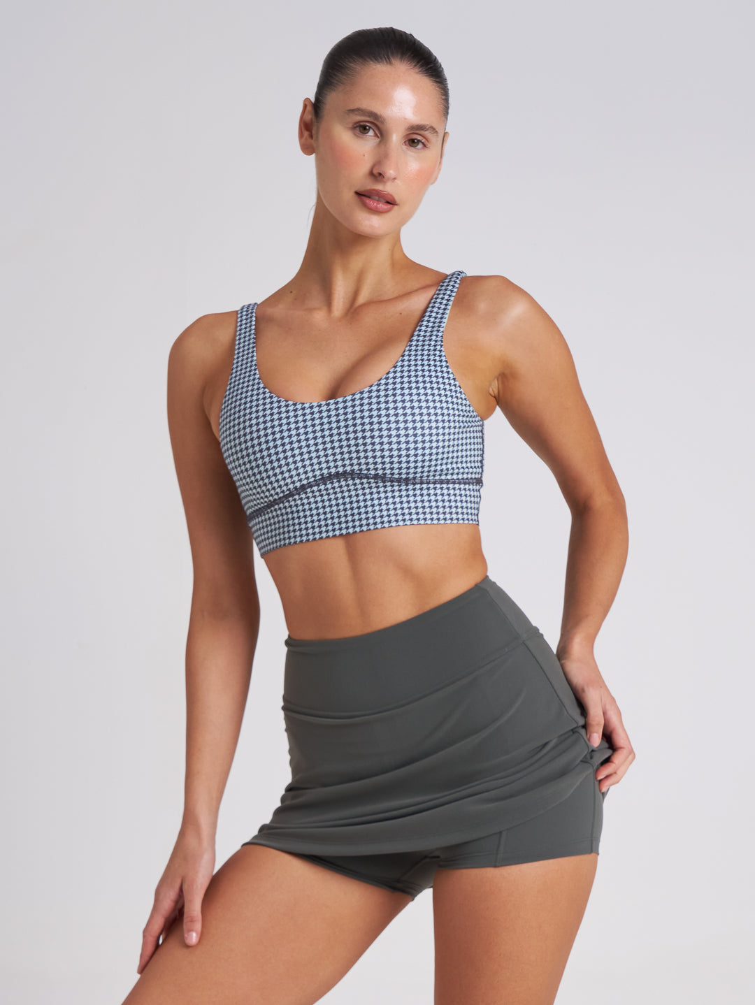 Speedway Repetition Crop - Mini Houndstooth