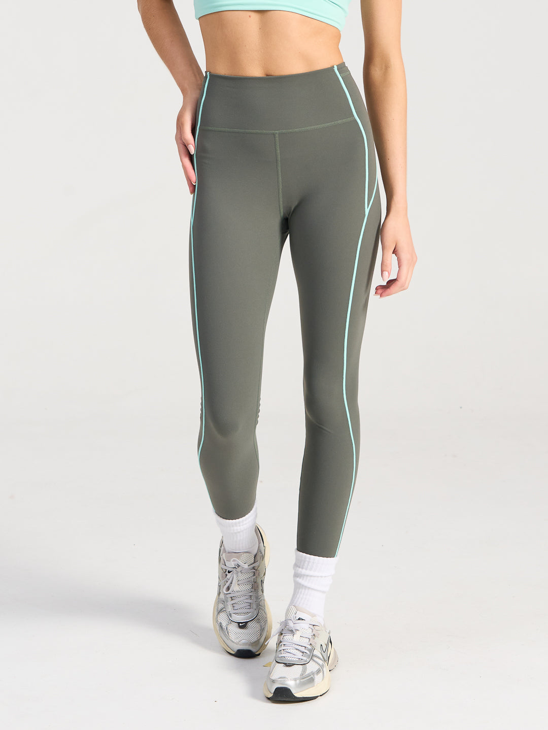 Speedway Piped Full Length Leggings - Asphalt