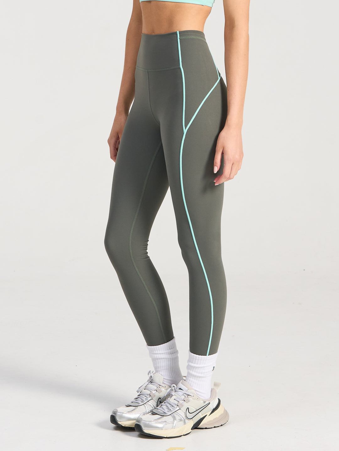 Speedway Piped Full Length Leggings - Asphalt