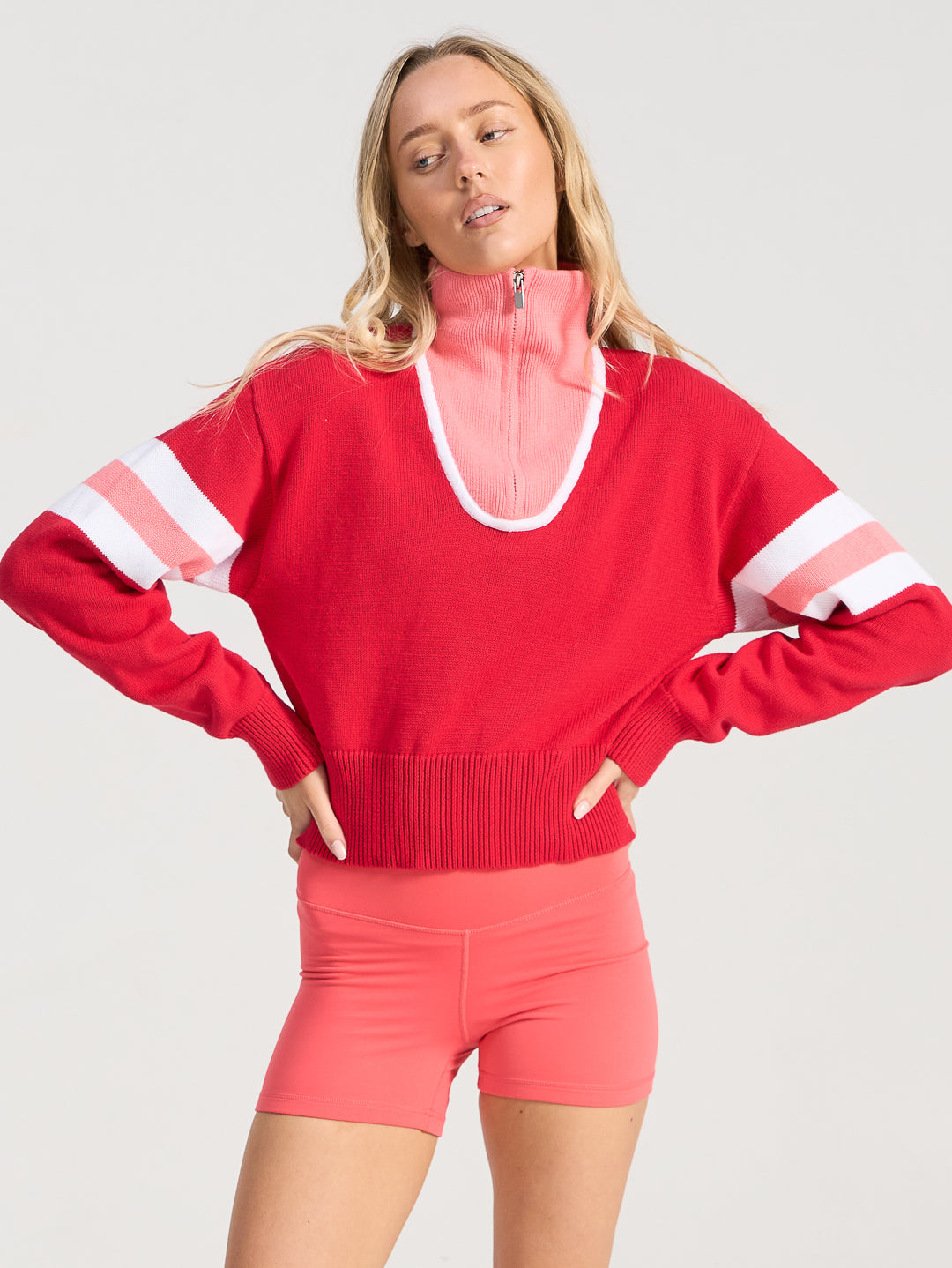 Speedway Victory Zip Knit - Watermelon