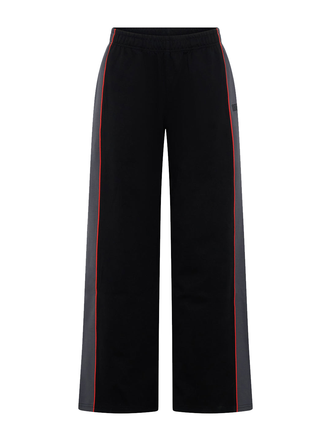 black and grey wide leg pant front view product image