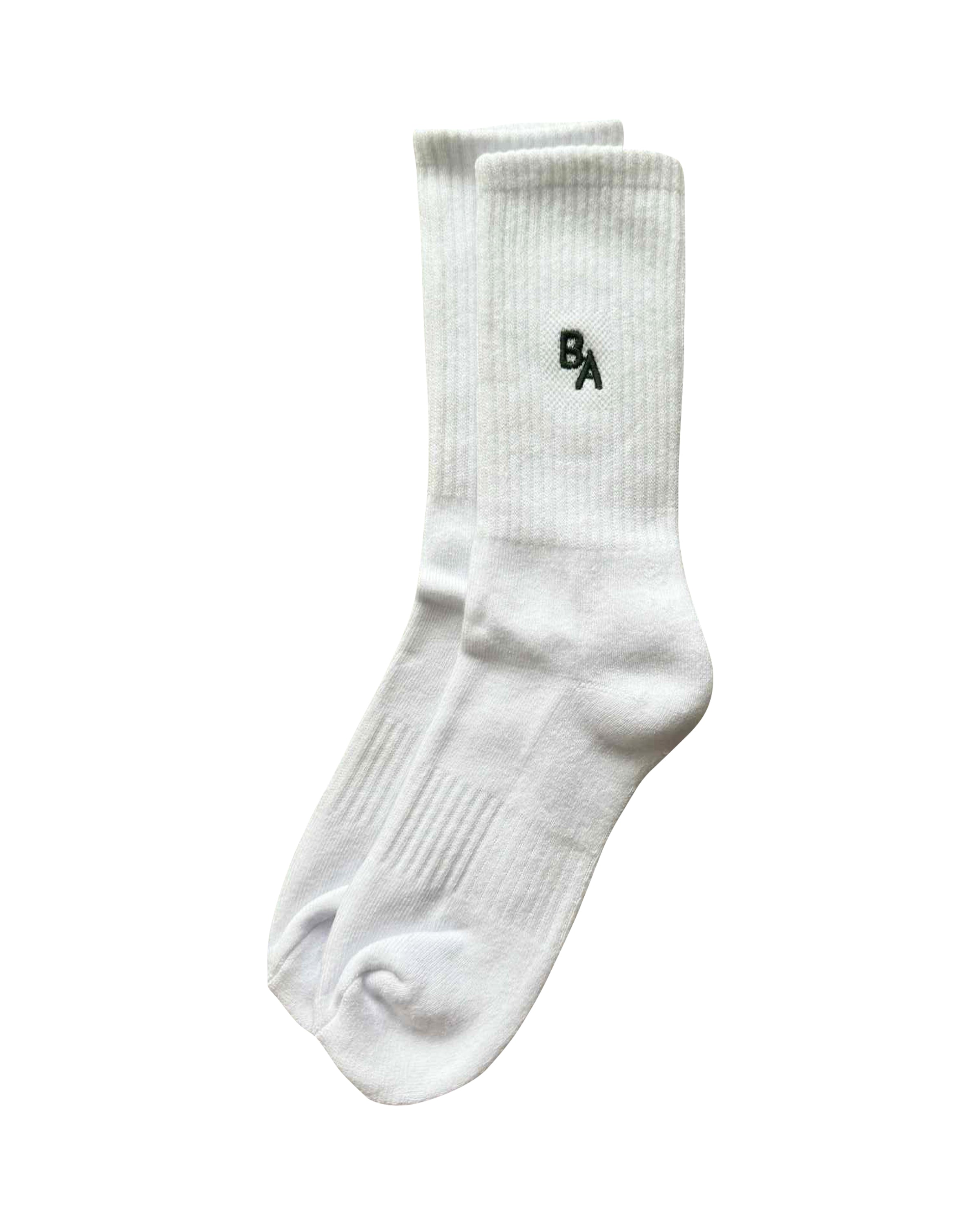 Logo Sock 2 Pack (White/Sage)