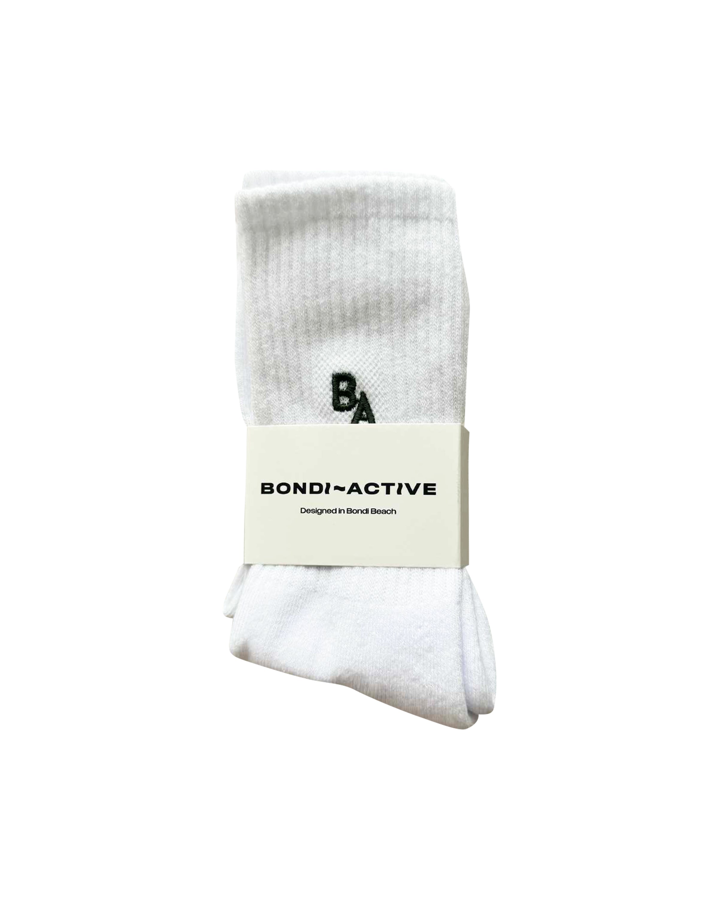 Logo Sock 2 Pack (White/Sage)